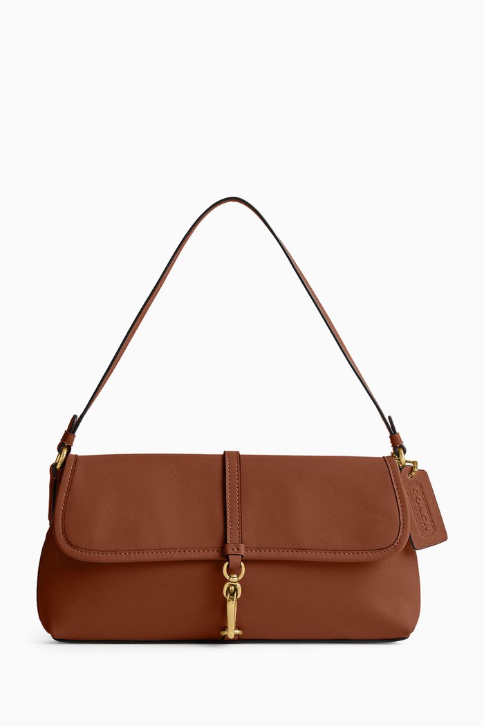

Hamptons Shoulder Bag in Leather, Brown
