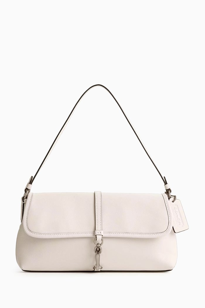 

Hamptons Shoulder Bag in Leather, White