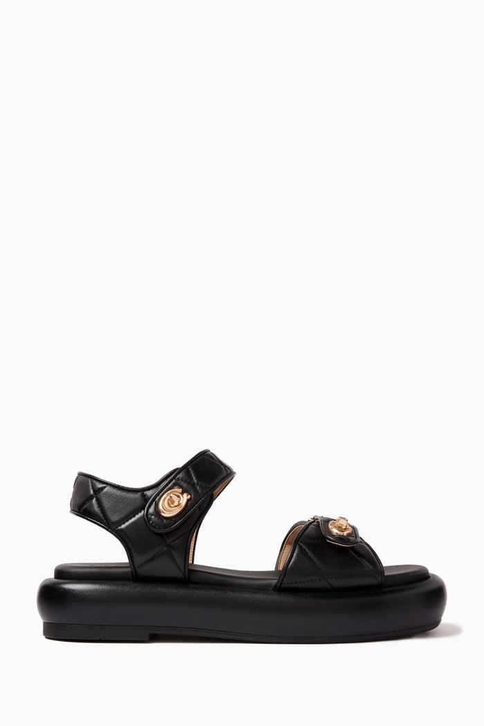 

Peyton Sandals in Leather, Black
