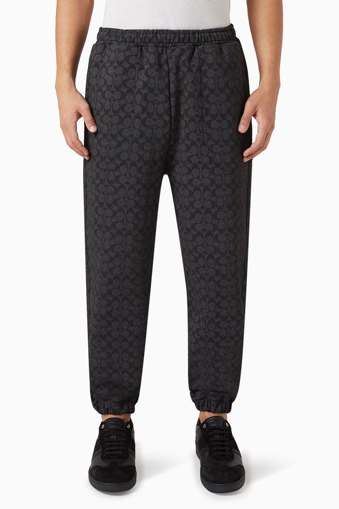 

Essential Signature Sweatpants in Organic Cotton-blend, Grey