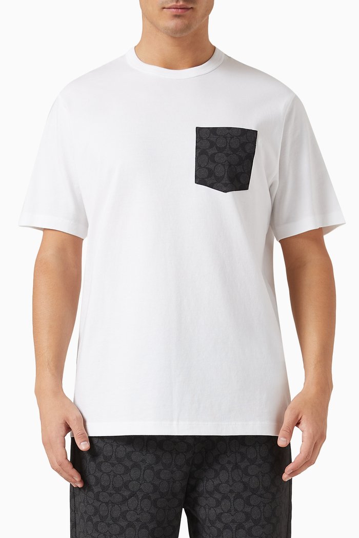

Essential Pocket T-shirt in Cotton-jersey, White