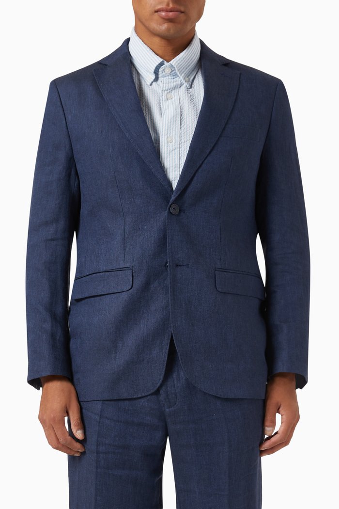 

Blazer in Linen, Blue