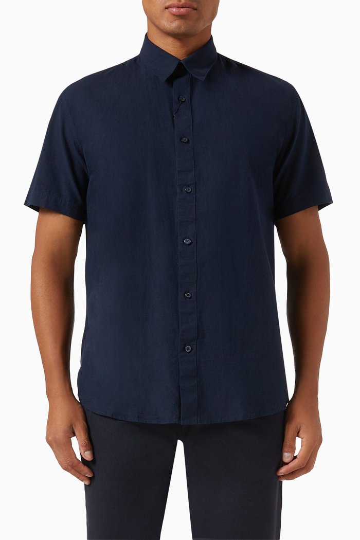 

Classic Shirt in Cotton-blend, Blue