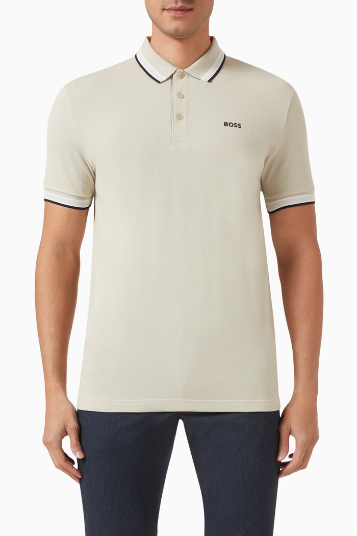 

Paddy Polo Shirt in Cotton, Neutral