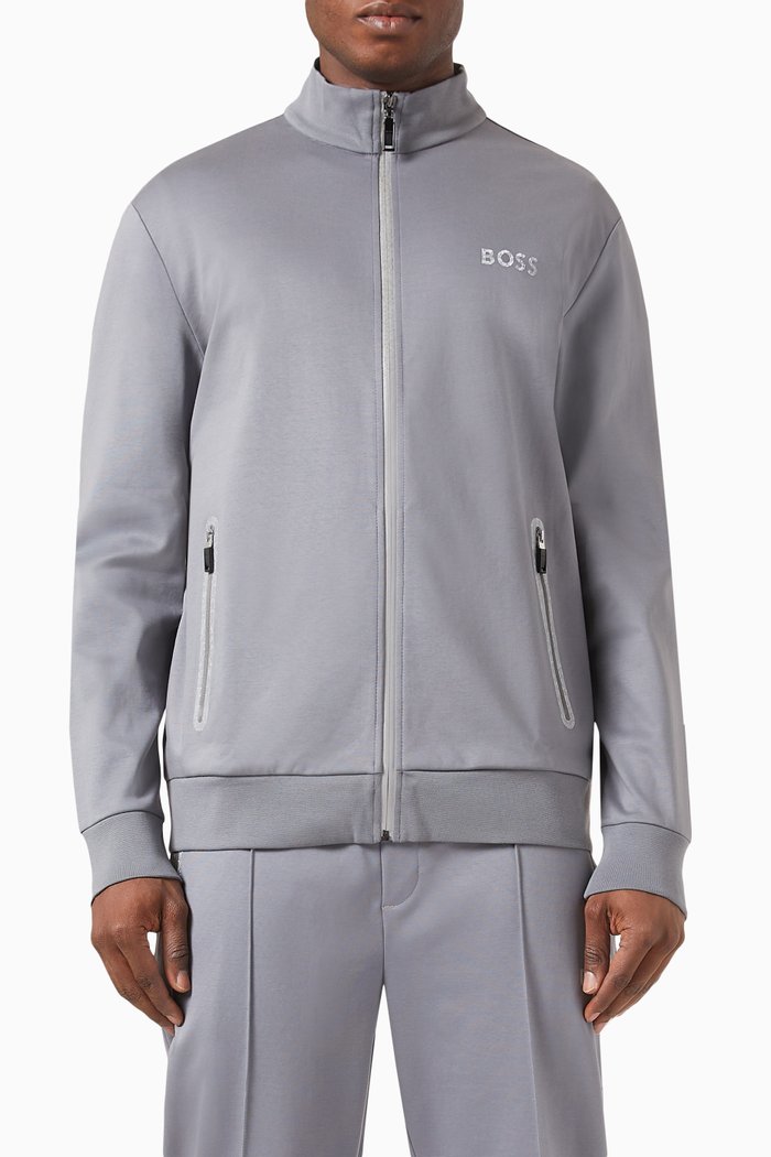 

Logo Sweatshirt in Cotton Blend, Grey