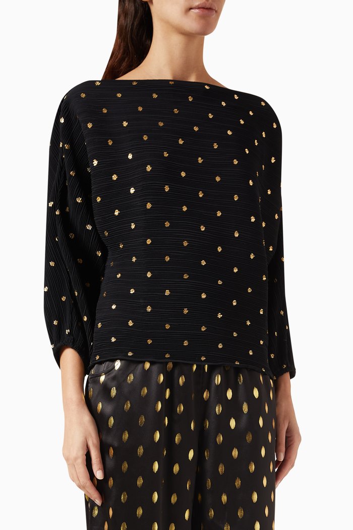 

Tilly Top in Plisse, Black