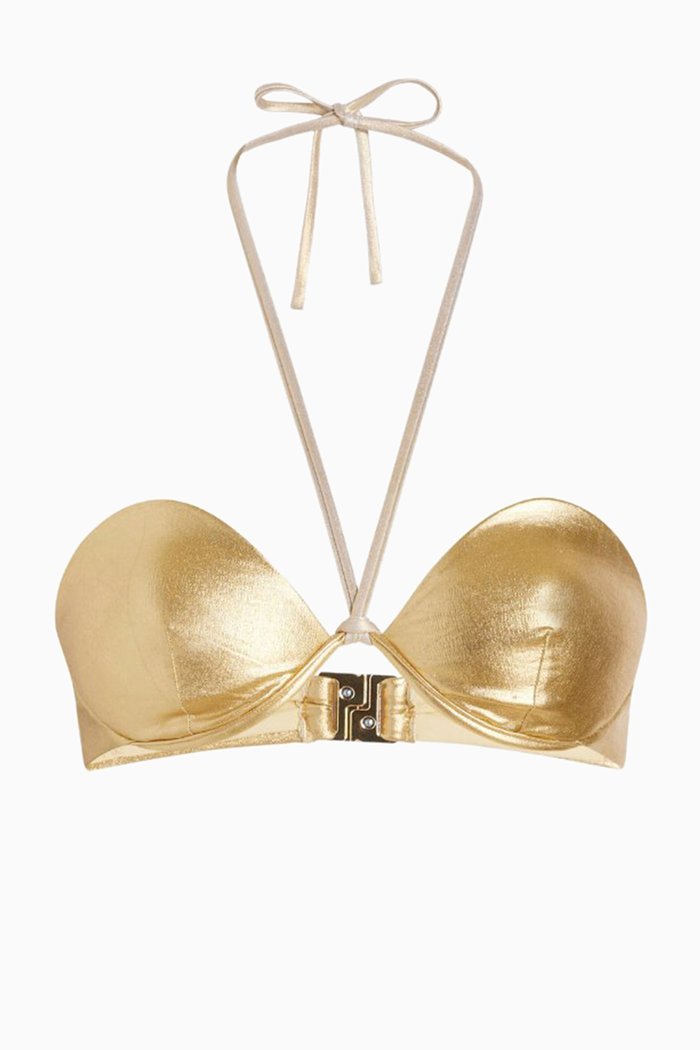 

The Pia Bikini Top, Gold