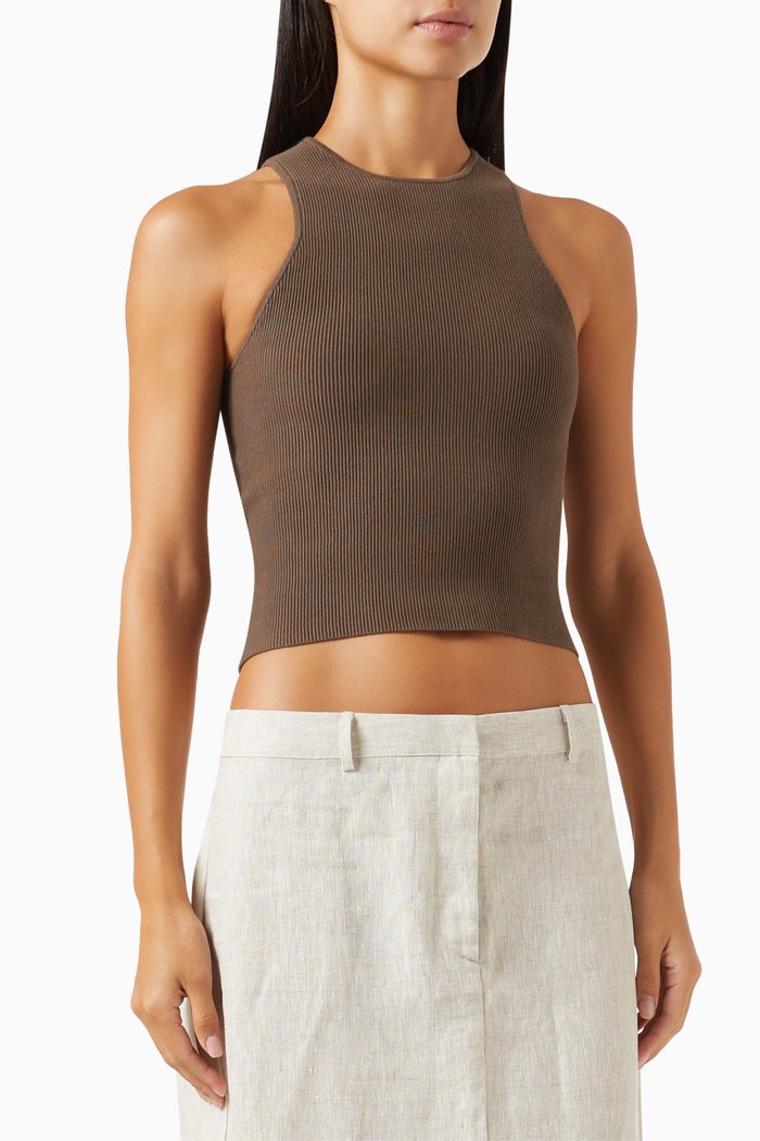 

Hudson Ribbed Sweater Tank, Green