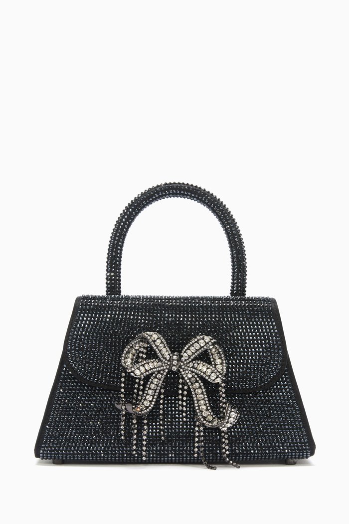 

Mini Bow Bag in Hotfix Rhinestone, Black