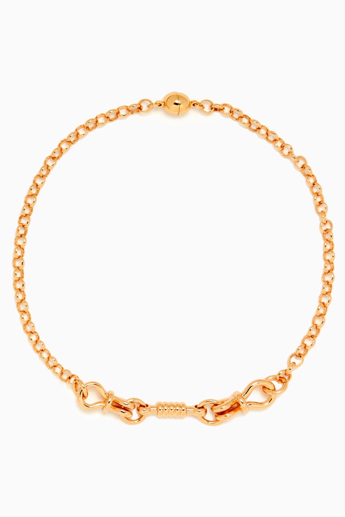 

The Horsebit Necklace in Gold-plated Brass