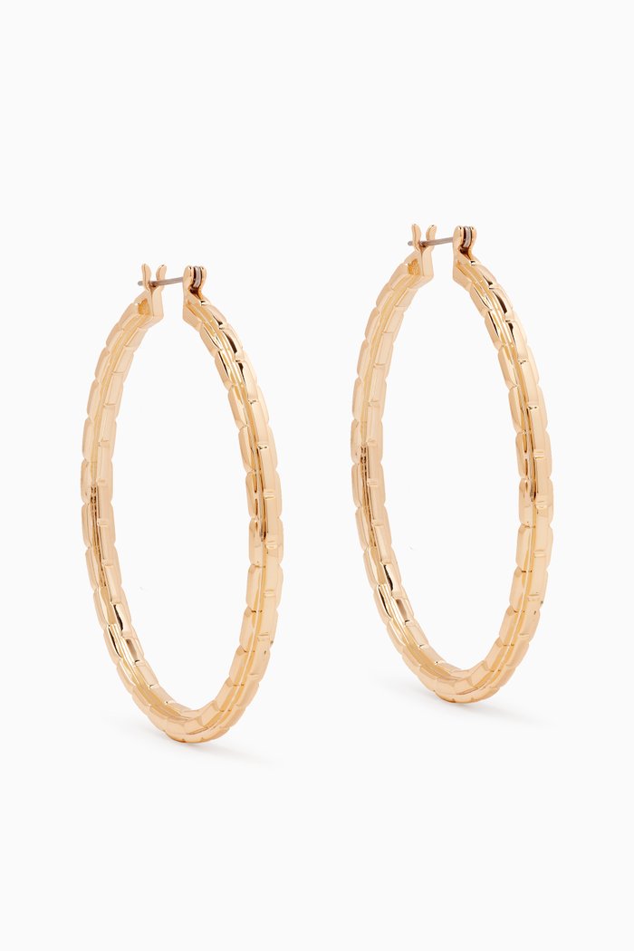 The Chloe Chain Hoops in Gold-plated Brass