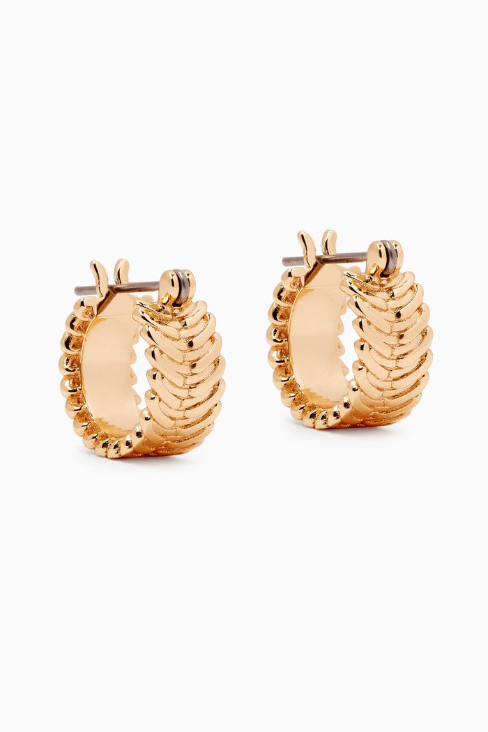 

The Domenico Chunky Chain Hoops in Gold-plated Brass