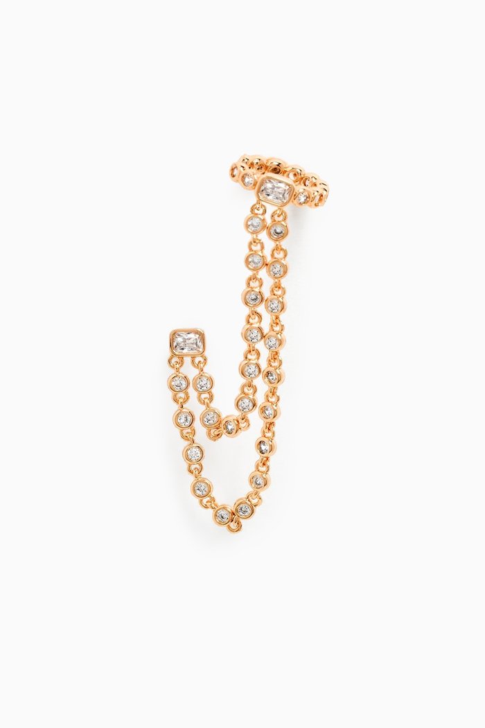 

Chloe Chain Single Ear Cuff Set in Gold-plated Brass