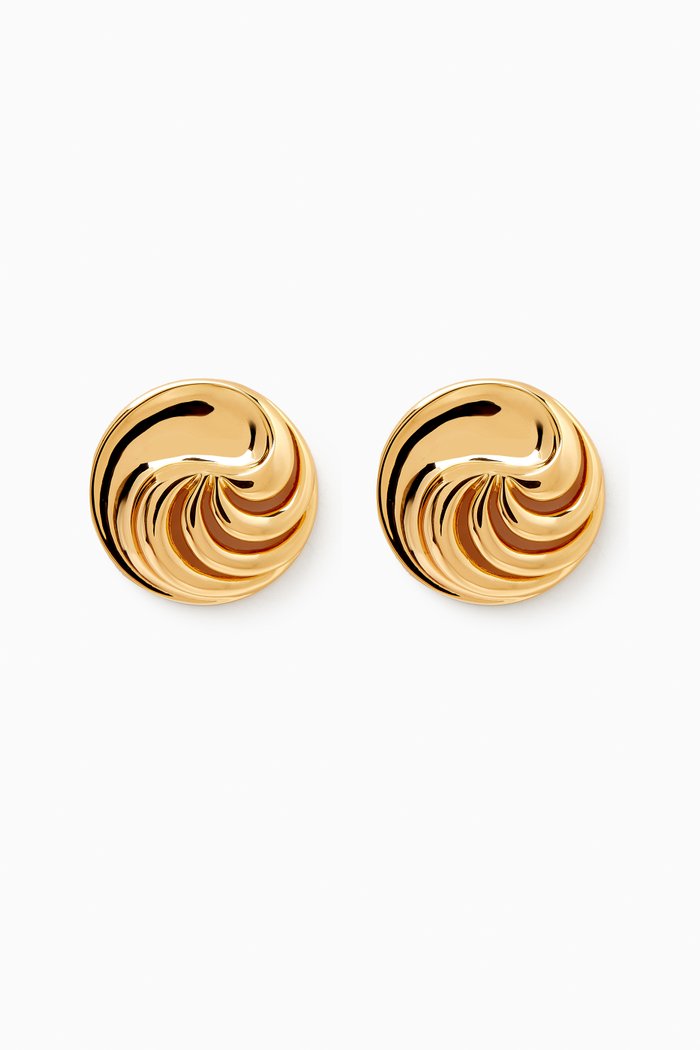 

The Leila Stud Earrings in Gold-plated Brass