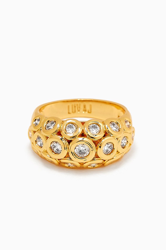 

Sienna Stone Ring in Gold-plated Brass