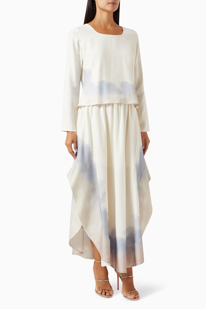 

Two- Piece Illusion Dress, Neutral