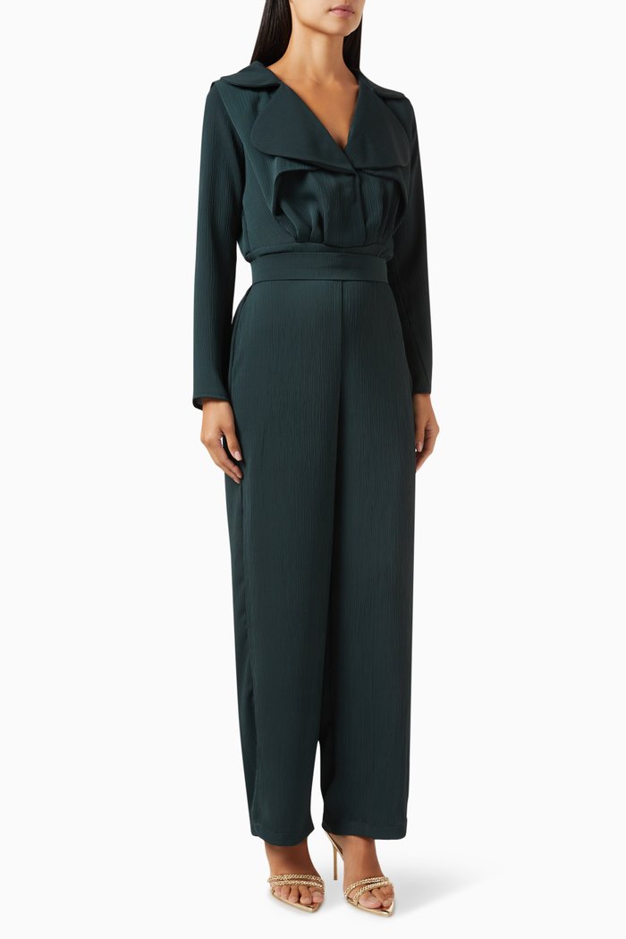 

Fitted Waist Jumpsuit, Green