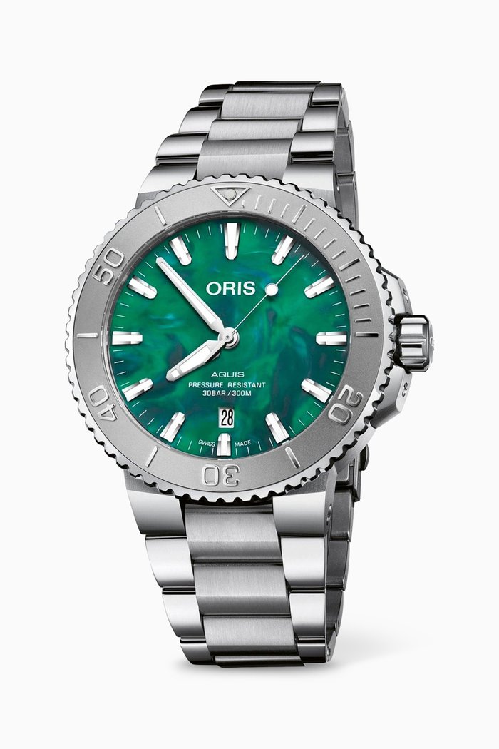 

x Bracenet Aquis Automatic Watch, 43.5mm, Green