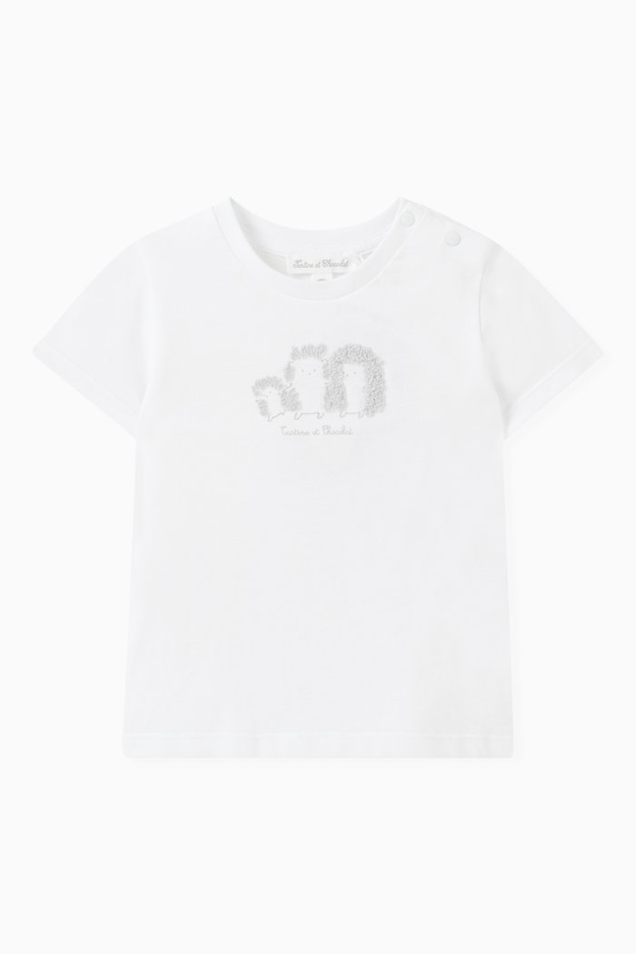 

Graphic Print T-Shirt in Cotton, White
