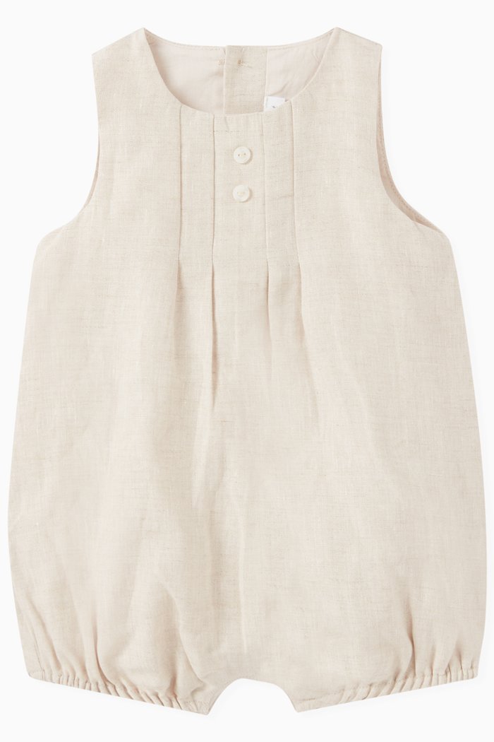 

Sleeveless Romper in Cotton, Neutral