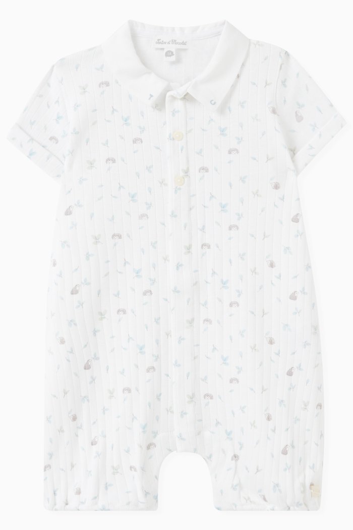 

Logo Romper in Cotton, White