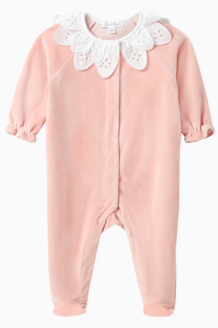 

Ruffle Flower-collar Pyjama in Cotton Blend, Pink