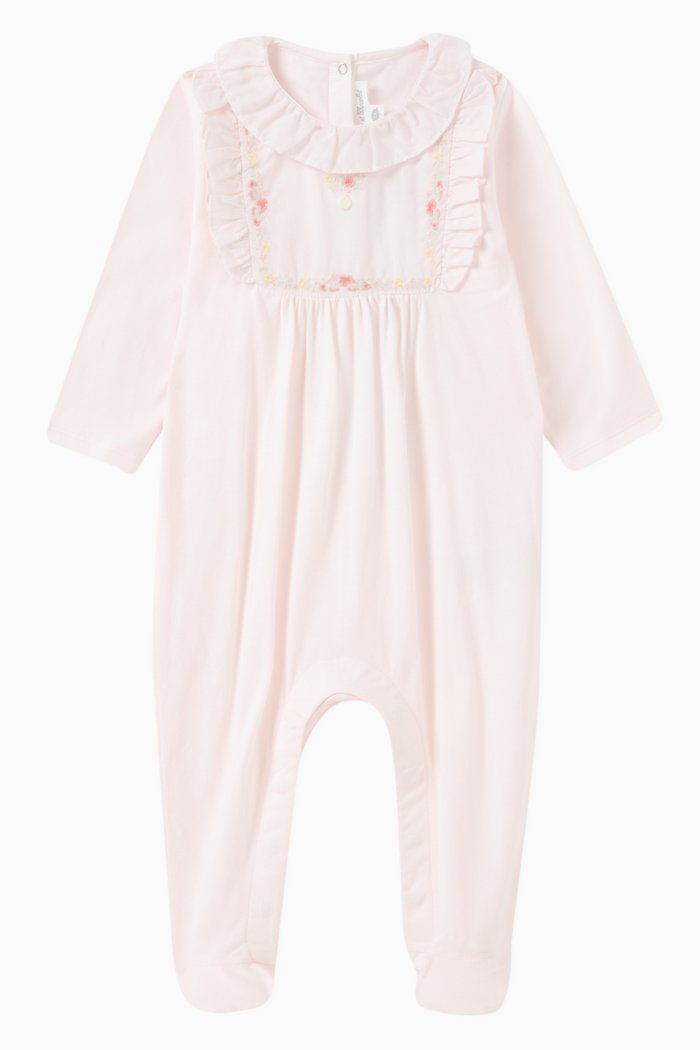 

Floral Pyjama Suit in Cotton, Pink