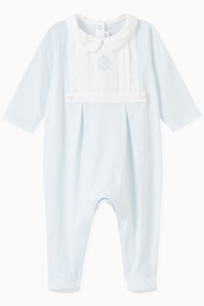 

Bib Pyjama in Cotton, Blue