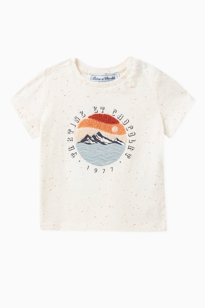 

Graphic Print T-Shirt in Cotton, White