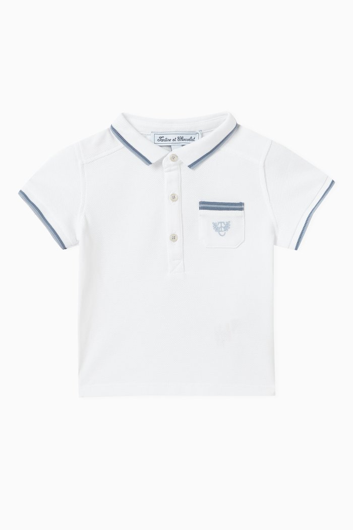

Logo-embroidered Polo Shirt in Cotton, White