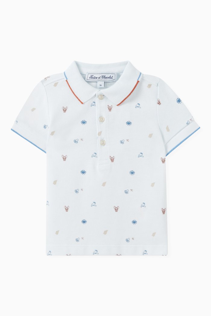

Polo Shirt in Cotton, Blue