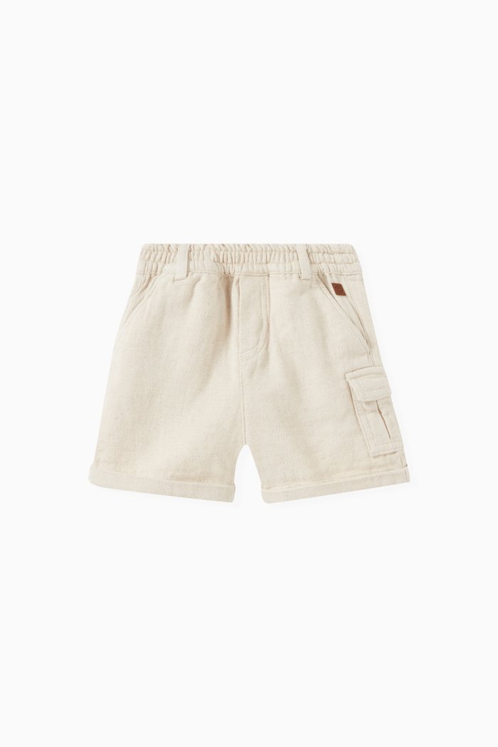 

Cargo Shorts in Cotton Blend, Neutral