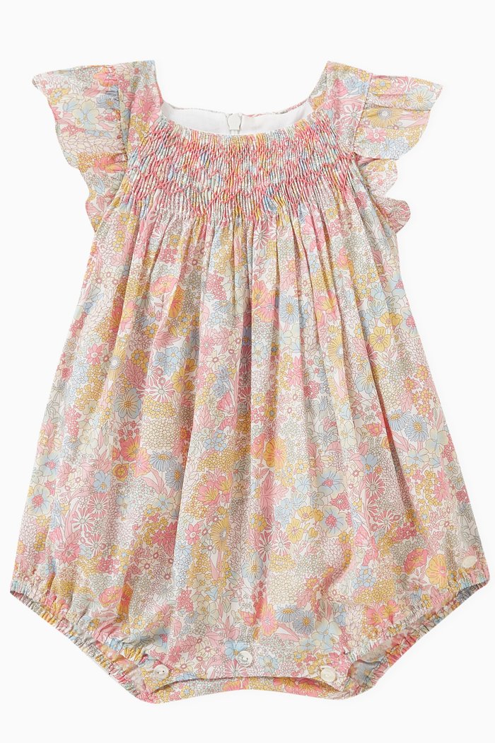 

Floral Short Jumpsuit in Cotton, Yellow
