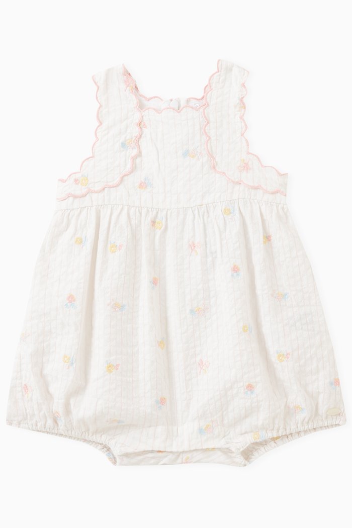 

Floral Romper in Cotton, White