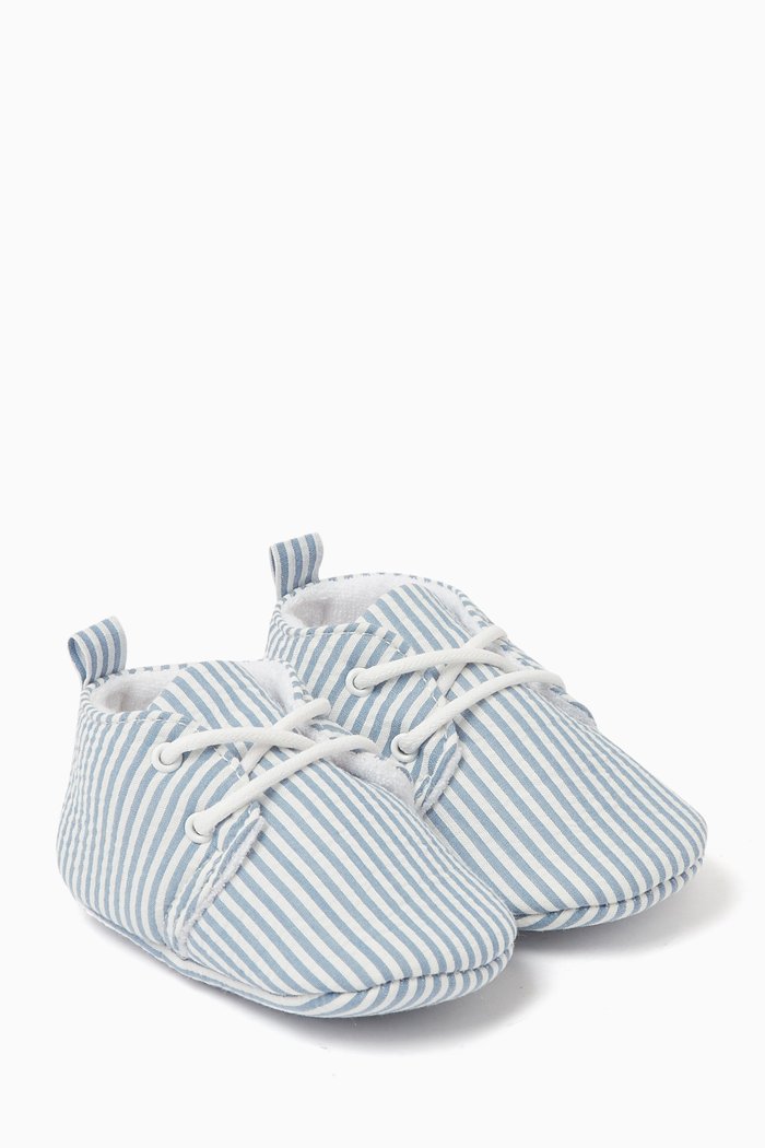 

Azure Stripes Booties, Blue