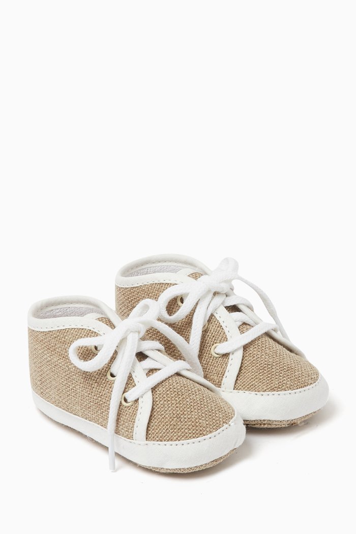 

Beige Linen Booties, Neutral