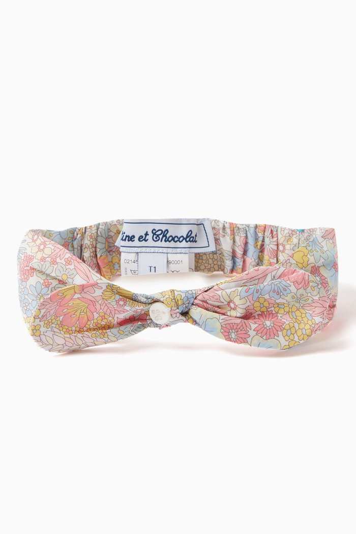 

Floral Hair Band in Cotton, Yellow