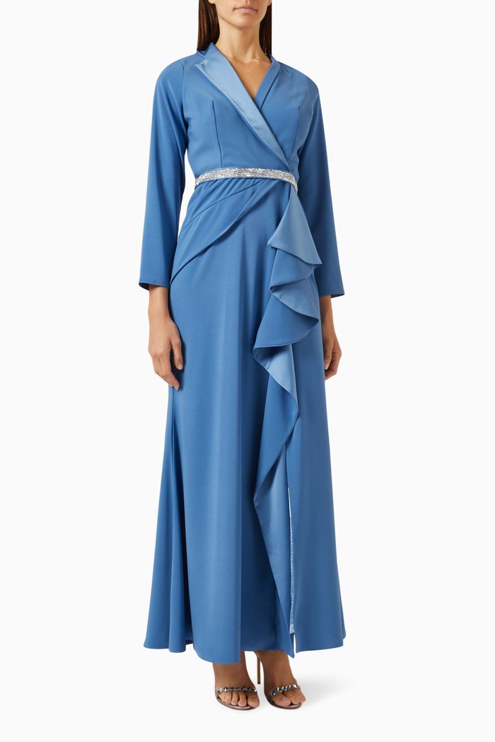 

Crystal-embellished Maxi Dress, Blue