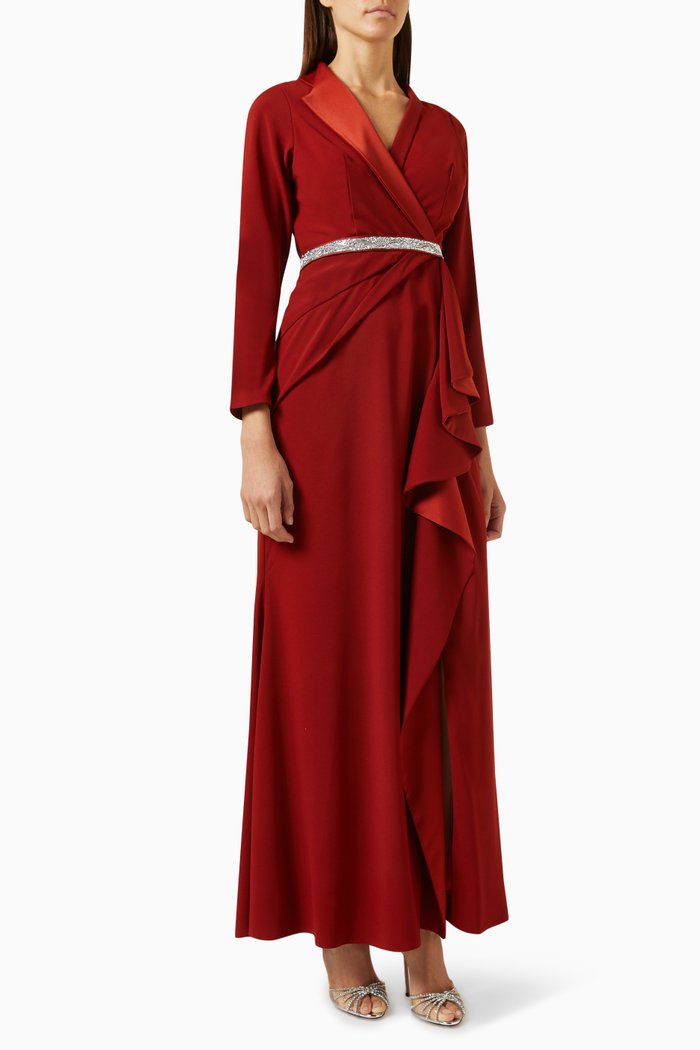 

Crystal-embellished Maxi Dress, Red