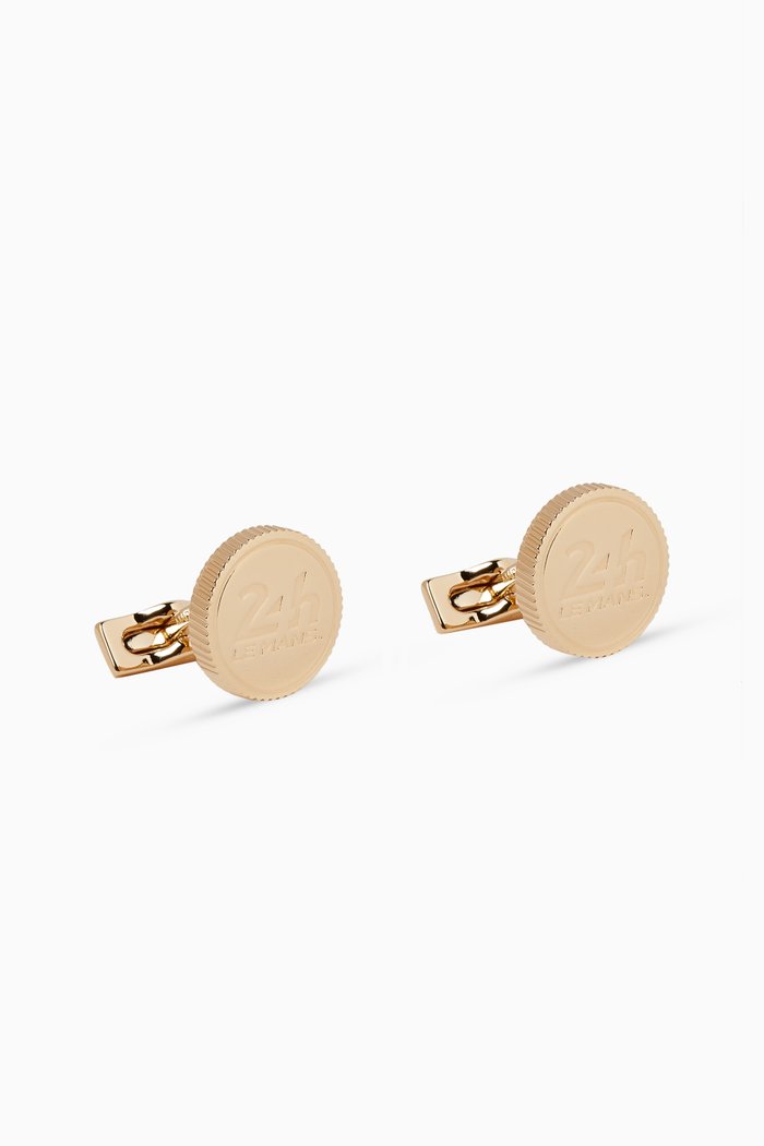 

x 24 Hours of Le Mans Round Cufflinks in Brass, Gold