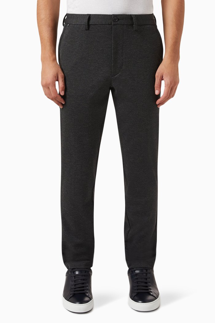 Slim-fit Trousers in Performance Stretch, Black