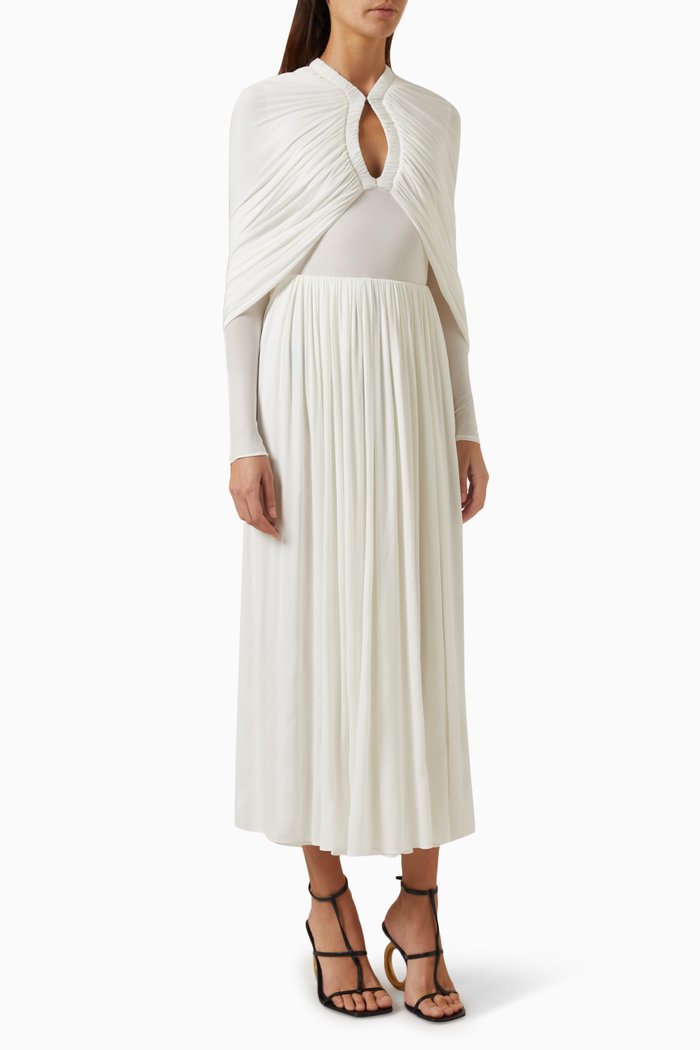 

Sheer Dress in Jersey, White