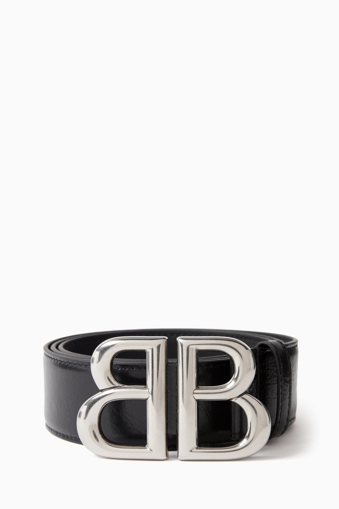 Monaco Belt in Arena Calfskin, Black