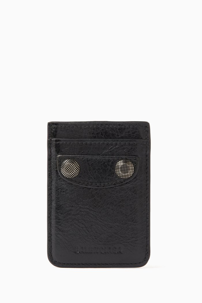 

Le Cagole Magnet Card Case in Leather, Black