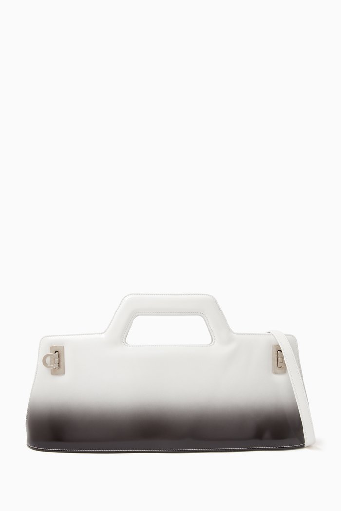 

Wanda Top-handle Bag in Patent Leather, Black