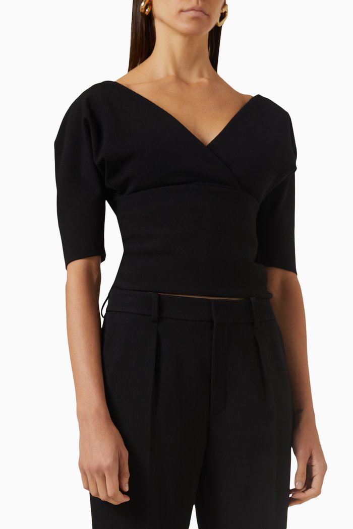 

Kimono Top in Wool, Black