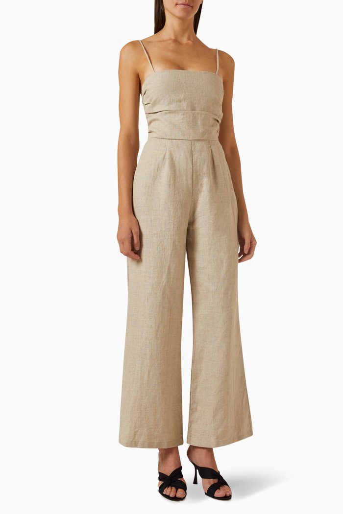 

Algarve Jumpsuit in Linen, Neutral