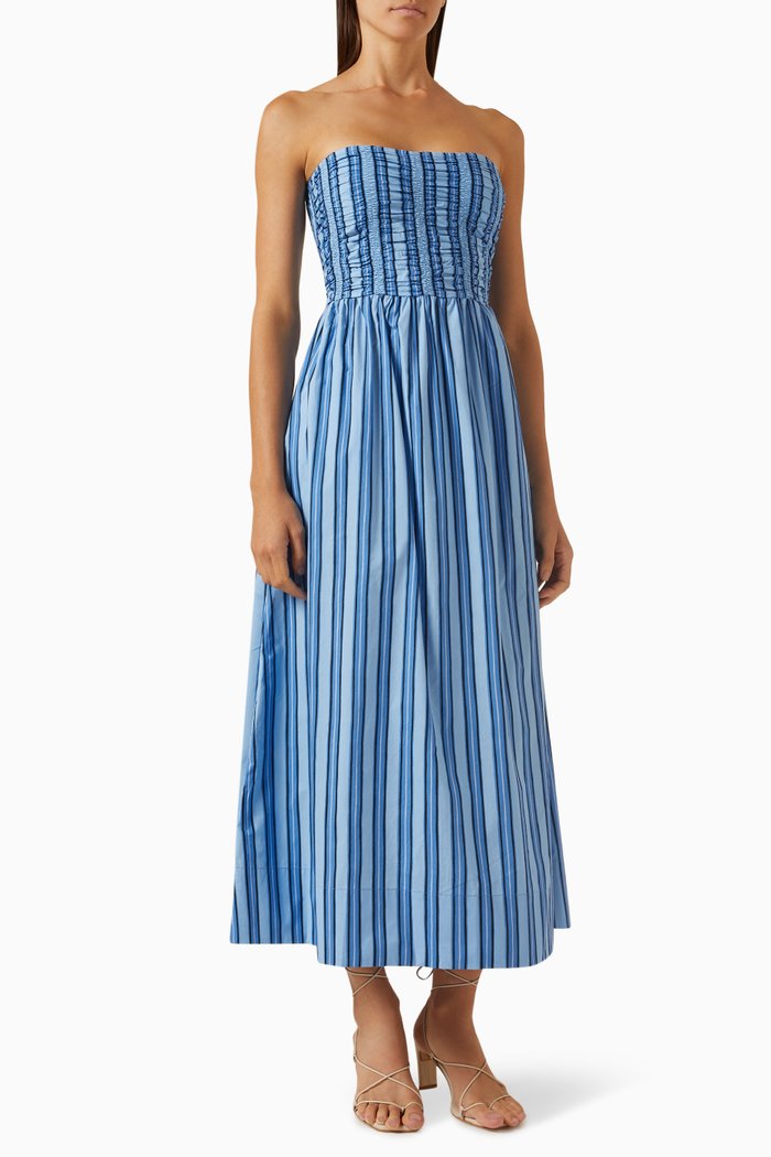

Dominquez Midi Dress in Cotton-poplin, Blue