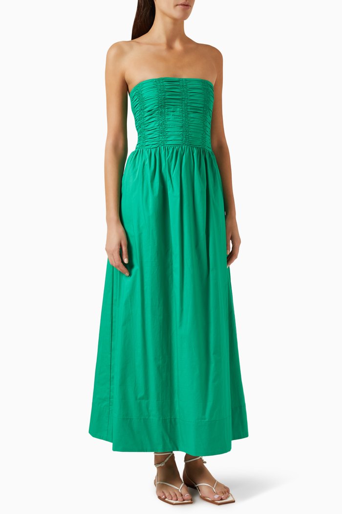 

Dominquez Midi Dress in Cotton-poplin, Green