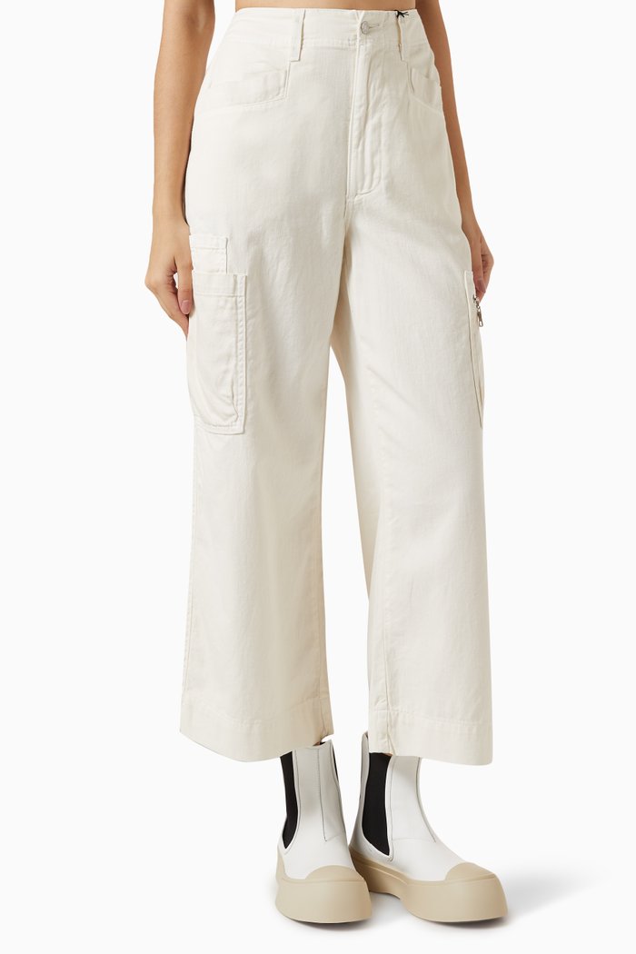 Bianca Cargo Pants in Cotton-blend, Neutral